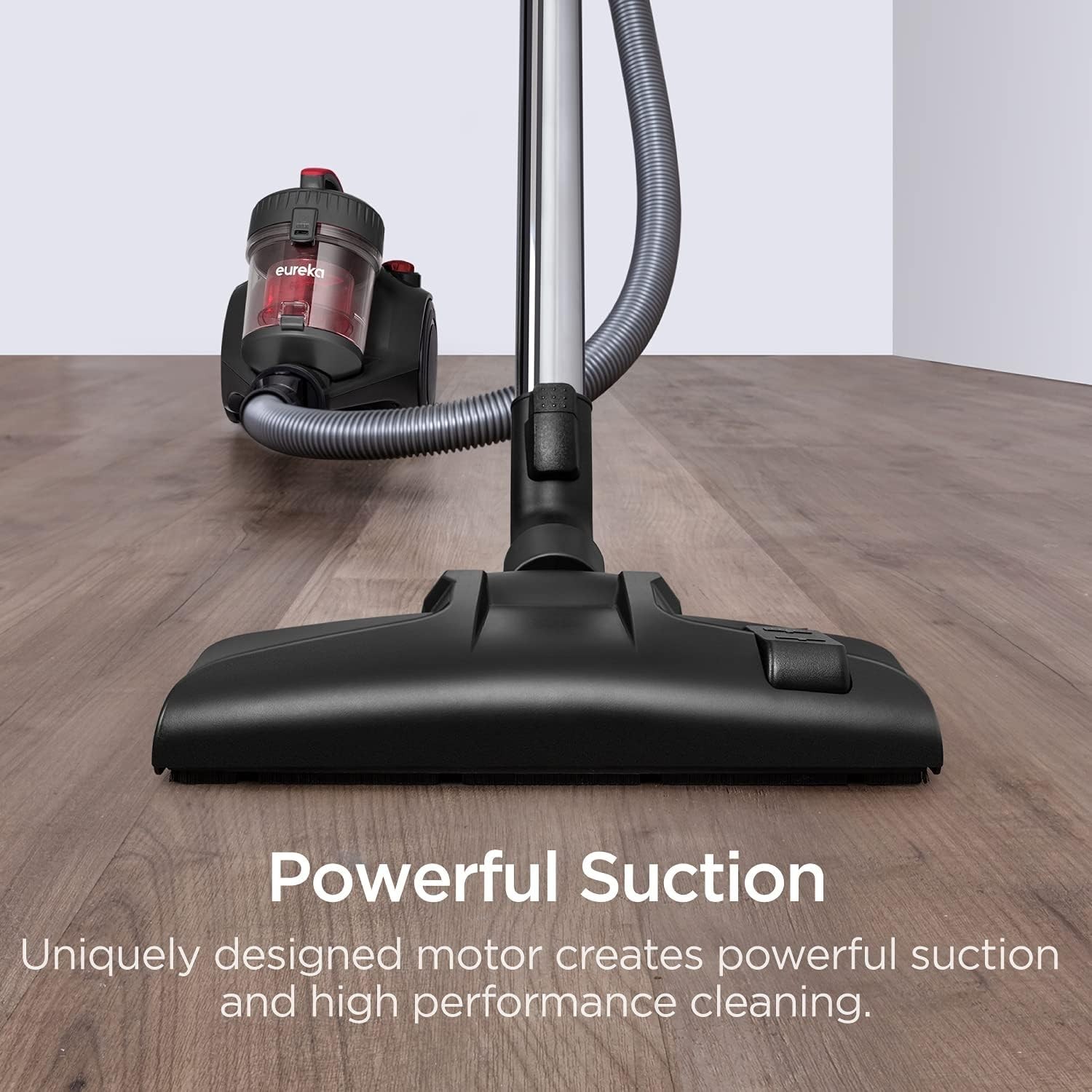 Lightweight WhirlWind Canister Vacuum Cleaner – Red, HEPA, 960W, Multi-Surface