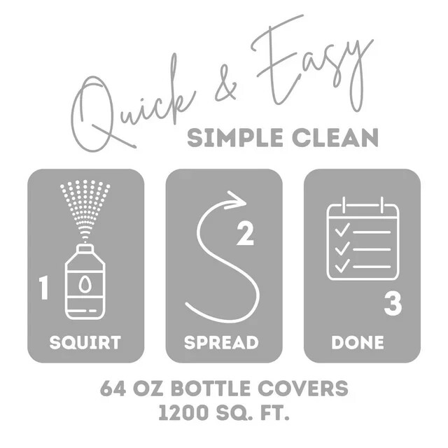 Quick Shine Multi-Surface Floor Finish, 64 fl oz Unscented Household Floor Clear