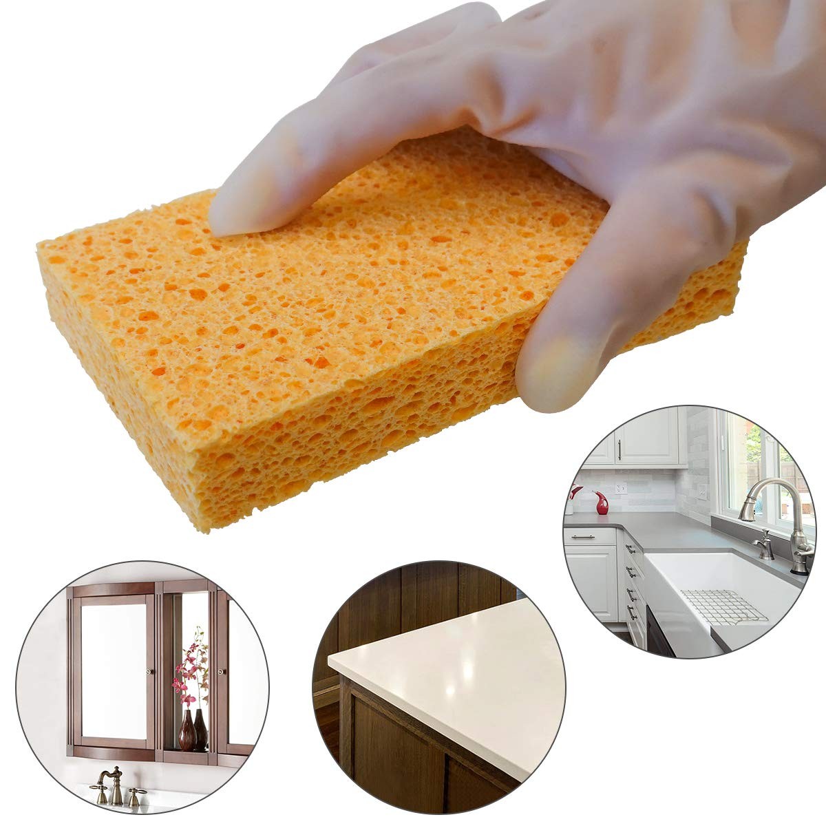 6 x 3.6 x 0.9 Inch JK SP-T22 Large Sponge Kitchen Sponges Handy SpongesCellulose