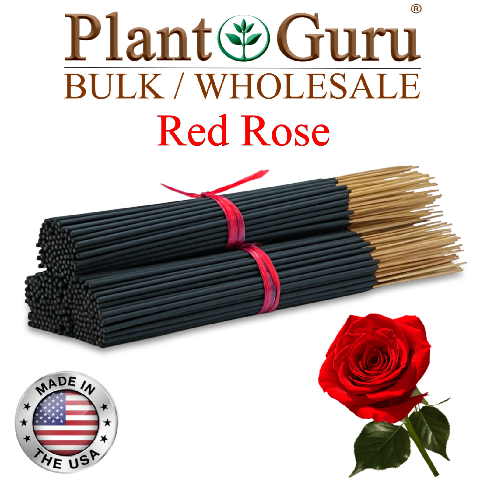 RED ROSE Incense Sticks 11″ Bulk Pack Wholesale Hand Dipped Lot