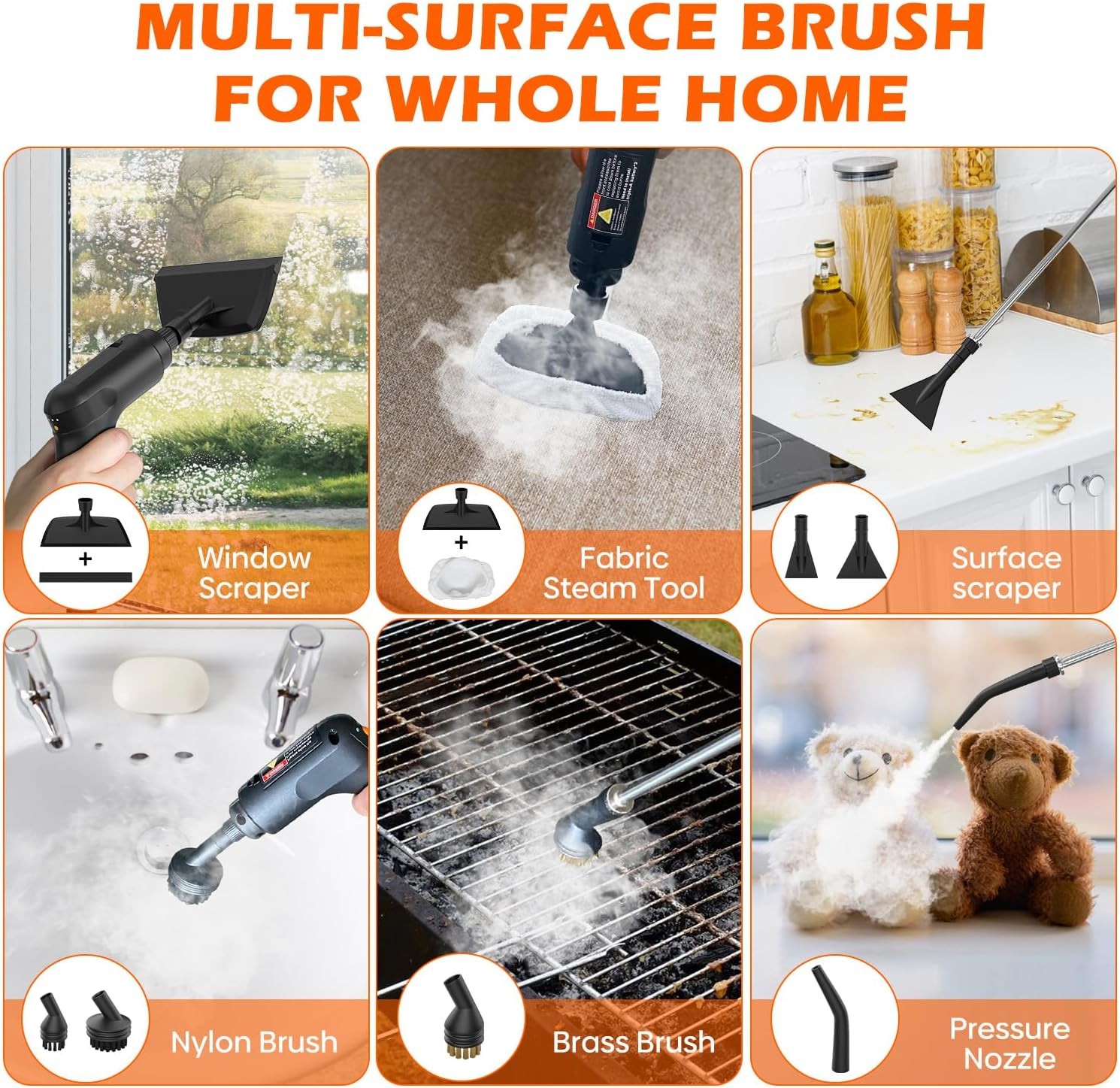 Handle Control Handheld Steam Cleaner High Temp Pressure Cleaning Machine 2500W