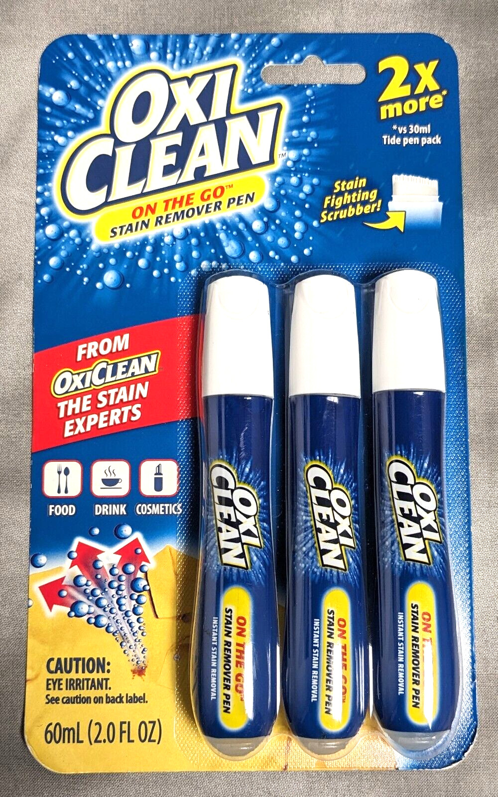 Oxi Clean Large Size 2oz On the Go Stain Remover Pens Laundry 3 Pack
