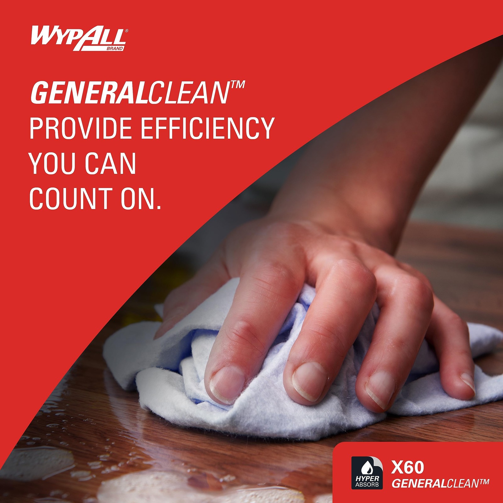 Wypall General Clean X60 Jumbo Roll Paper Towels 1100 Sheets Multi Task Cloths