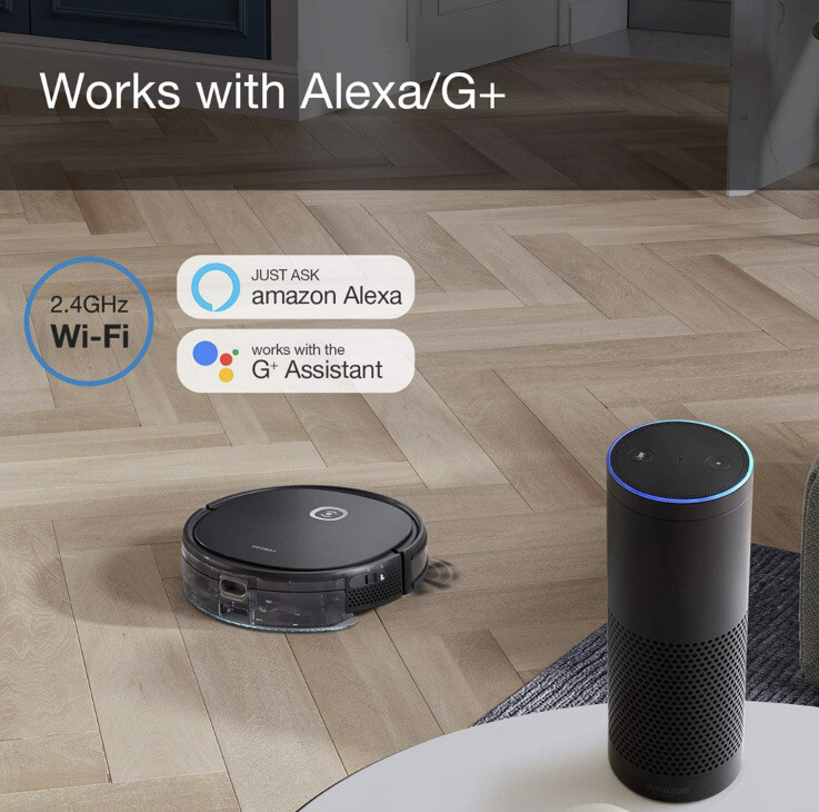ECOVACS Robotics – DEEBOT OZMO U2 PRO Robotic Vacuum & Mop With Pet Care Kit BLK