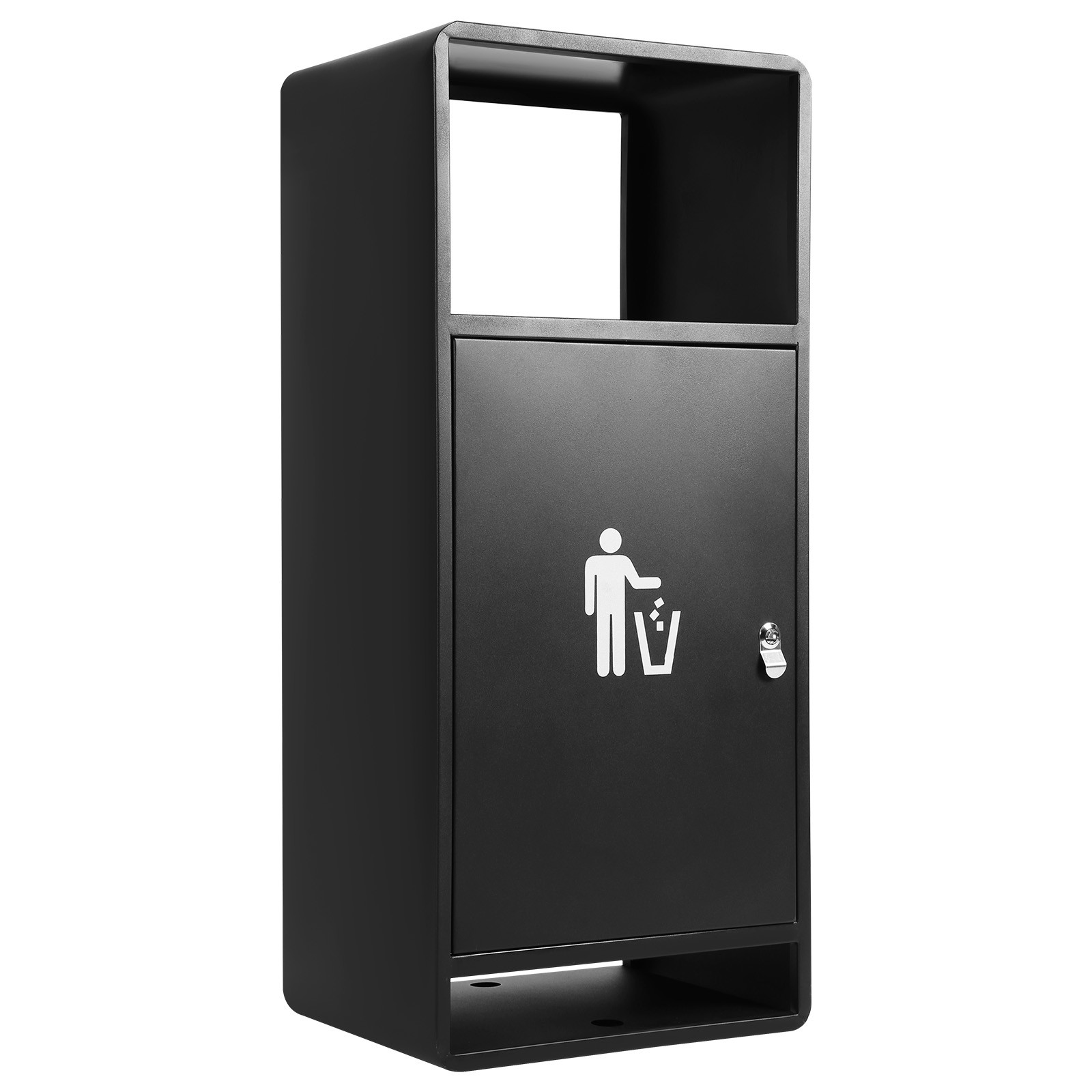 Commercial Waste Bin Trash Receptacle Large Capacity Modern Look for Park Garden
