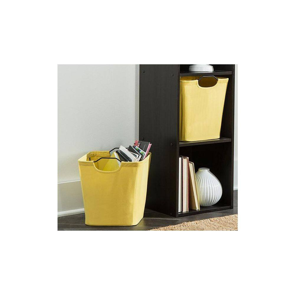 10.5 In. W X 11 In. H X 10.5 In. D Yellow Wire Framed Fabric Drawer