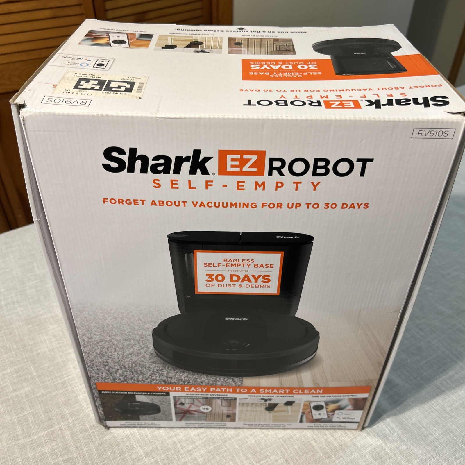 Shark EZ Robot Self-Empty 30-Day Vacuum Cleaner Black RV910S Alexa Brand NEW