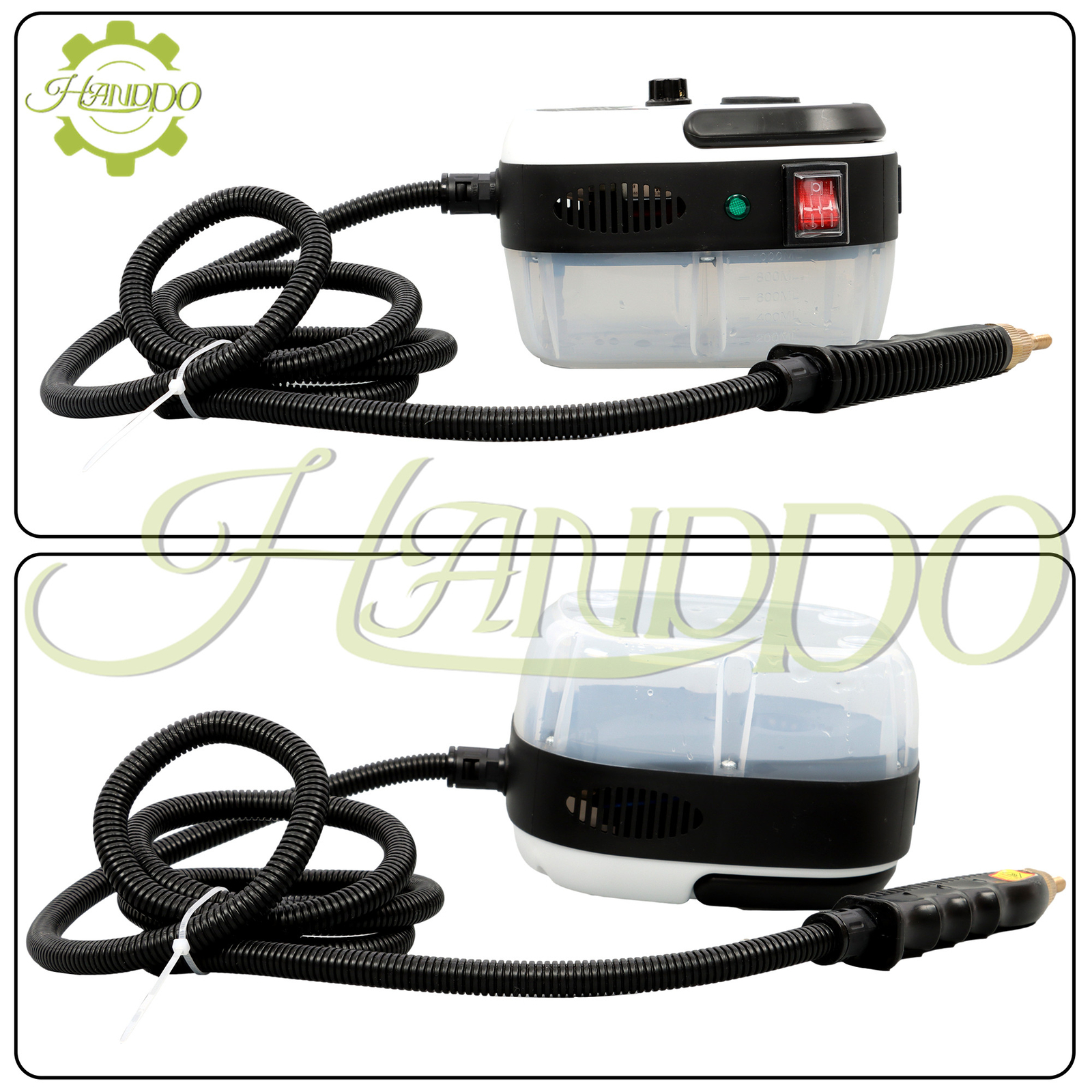 2500w 1000ml 110V High Pressure Steam Cleaner Machine Portable (White)