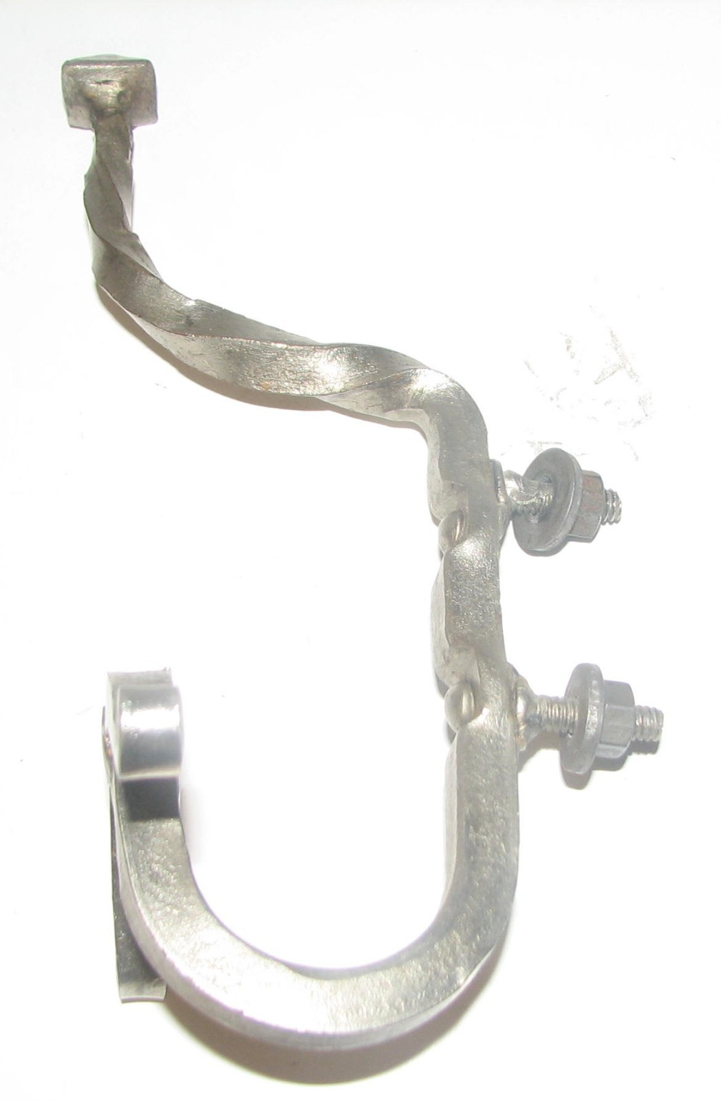 lot of 5 hand made steel coat hooks 7″ tall- 3 1/2″ wide