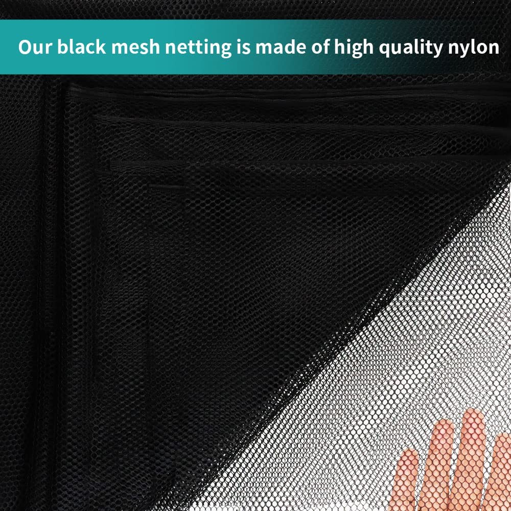 Mesh Netting Soft Slightly Stretchy Fabric 62 x 59 Inch Black