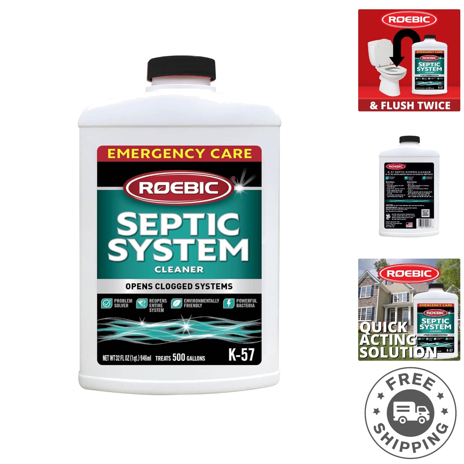 Biodegradable 32oz Cleaner – Digest Paper & Restore Your Septic System Quickly