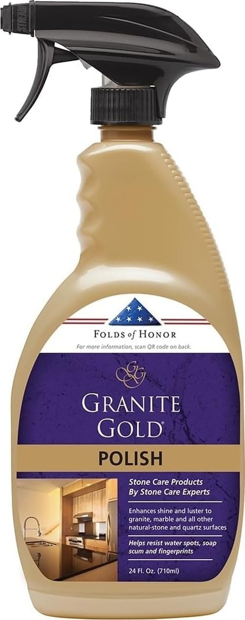 Natural Stone Cleaner Spray – 24 Oz Polish for Marble & Travertine Surfaces