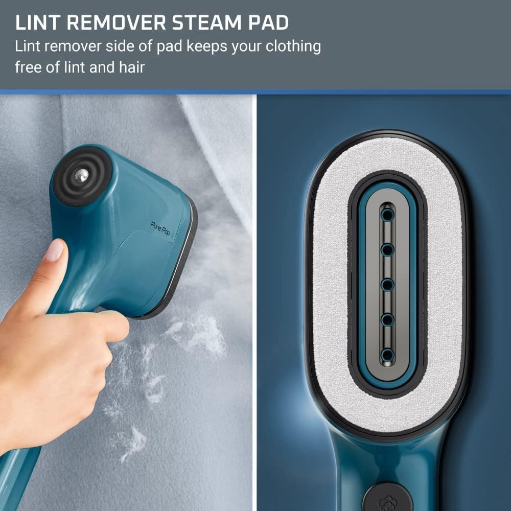 PurePop Handheld Steamer for Clothes 1.5 Lbs 15 Second Heatup, 2.3 Oz Capacit…