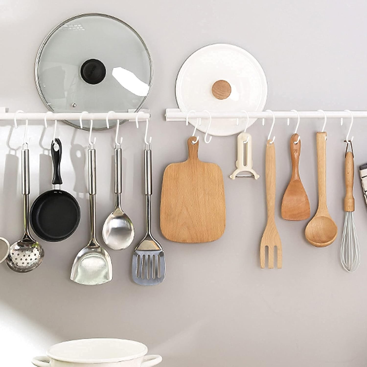 16 Inch Vinyl Coated S Hooks – Rust Resistant, Multi-Functional Hangers for Home