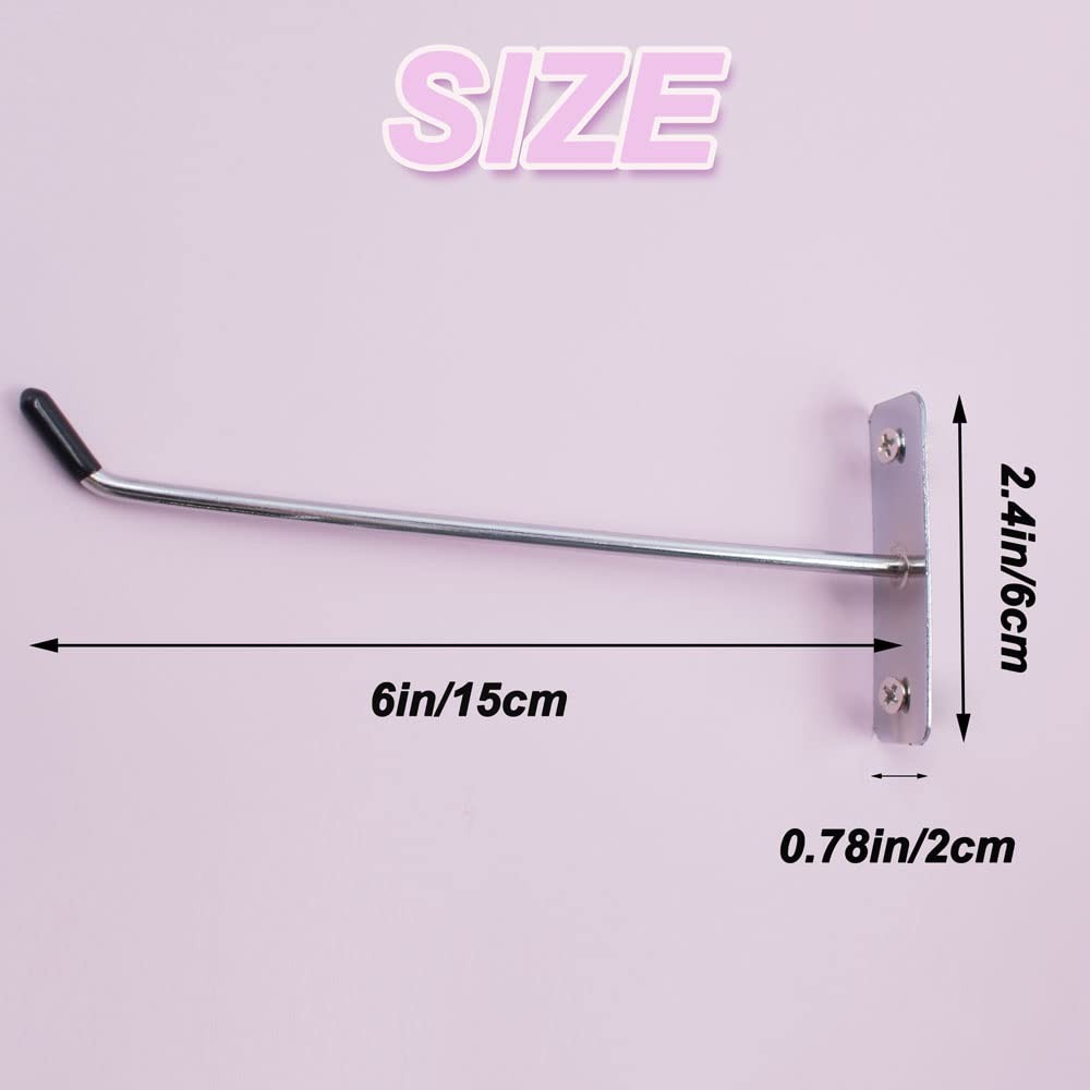 30 PCS 6 Inch 15cm Wall Mounted Hook Heavy Duty Metal Single Garage Hanger