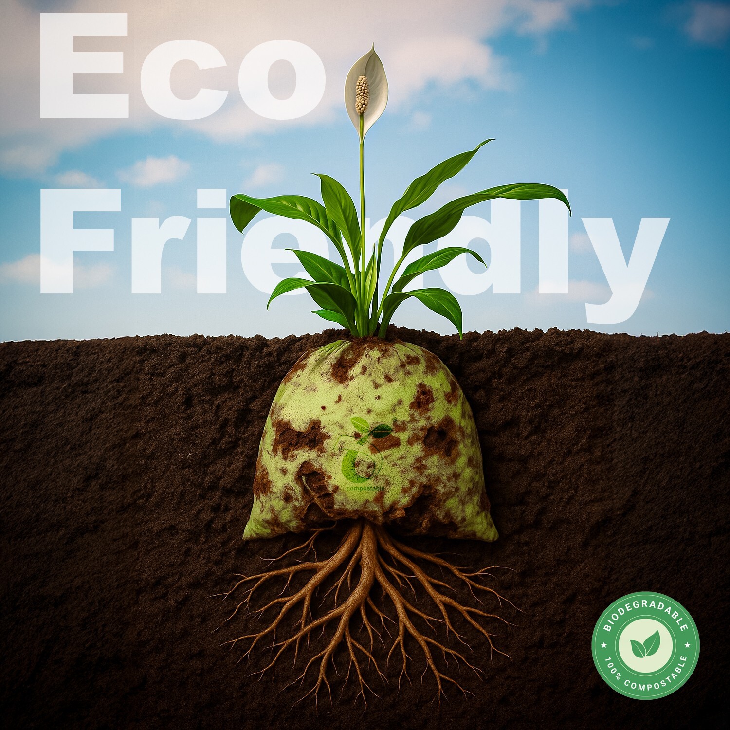 Trash Bags with Drawstring 100% Compostable Durable Garbage Bags 3,8,13 & 30 Gal