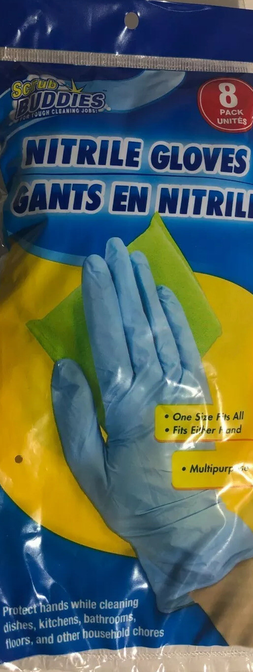 Scrub Buddies Nitrile Multipurpose Gloves 1 ea 8 pack New Ship24HR Limited Avail