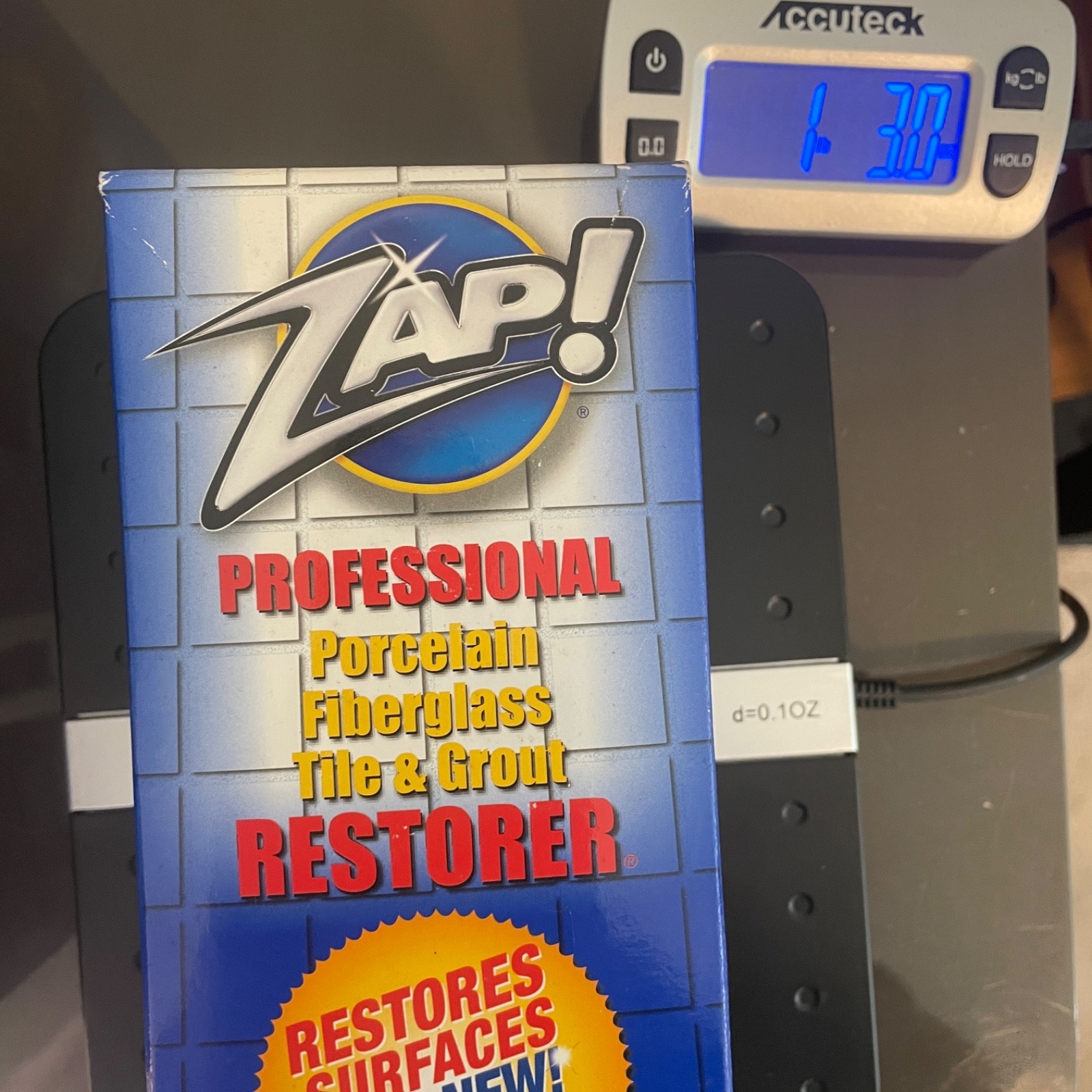 ZAP! ‎Professional Cleaner Porcelain Fiberglass Tile Restorer 12oz. NEW Sealed