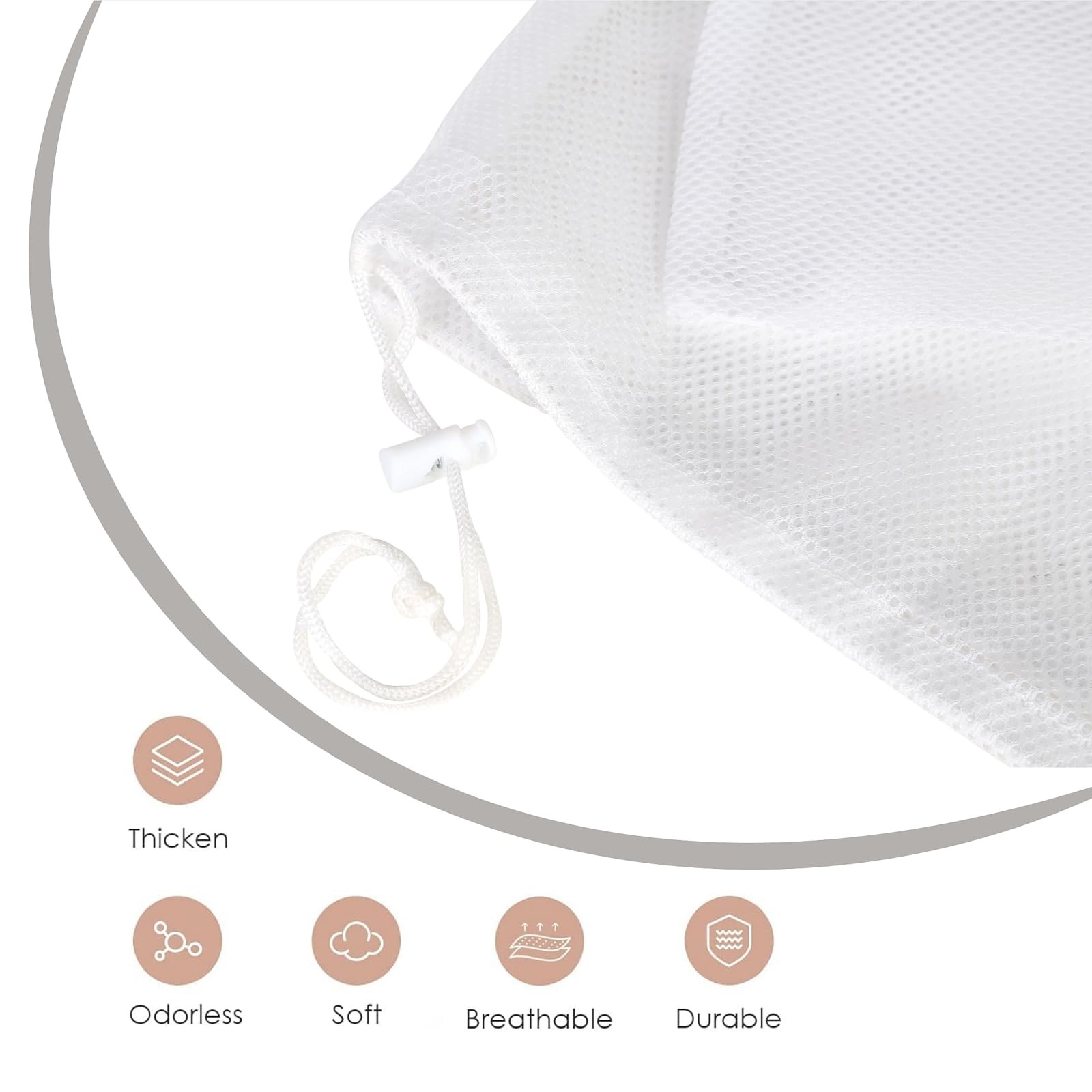 2 Pack Large Mesh Laundry Bag,24×36 inch Heavy Duty Mesh Laundry Bags Drawstring