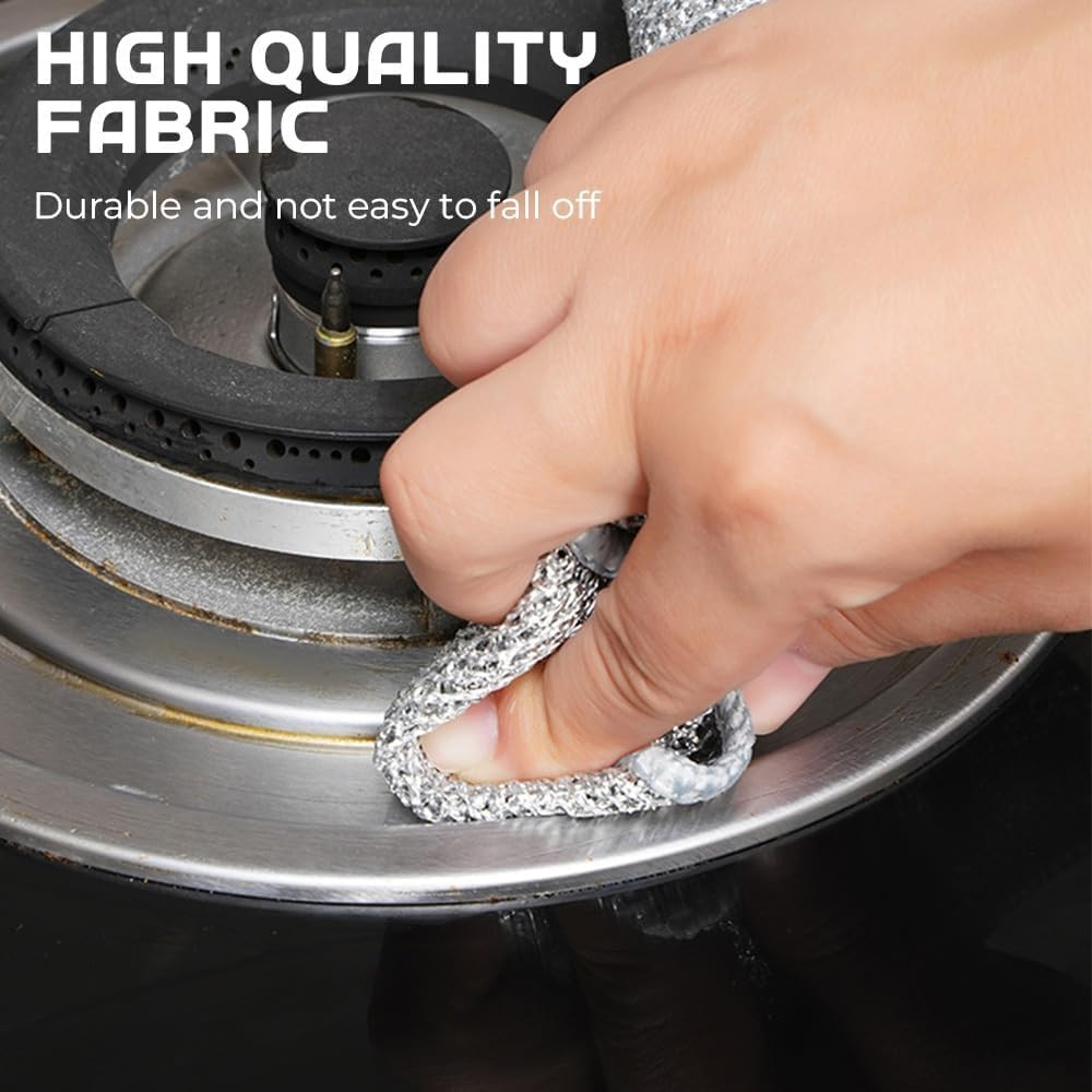 Multipurpose Wire Dishwashing Rags for Wet and Dry, 2024 New Double Layer Wire C