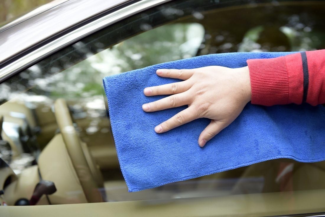 All-Purpose 16×16 Inch Microfiber Towels – Luxurious 340 GSM Car Cleaning 6 Pack