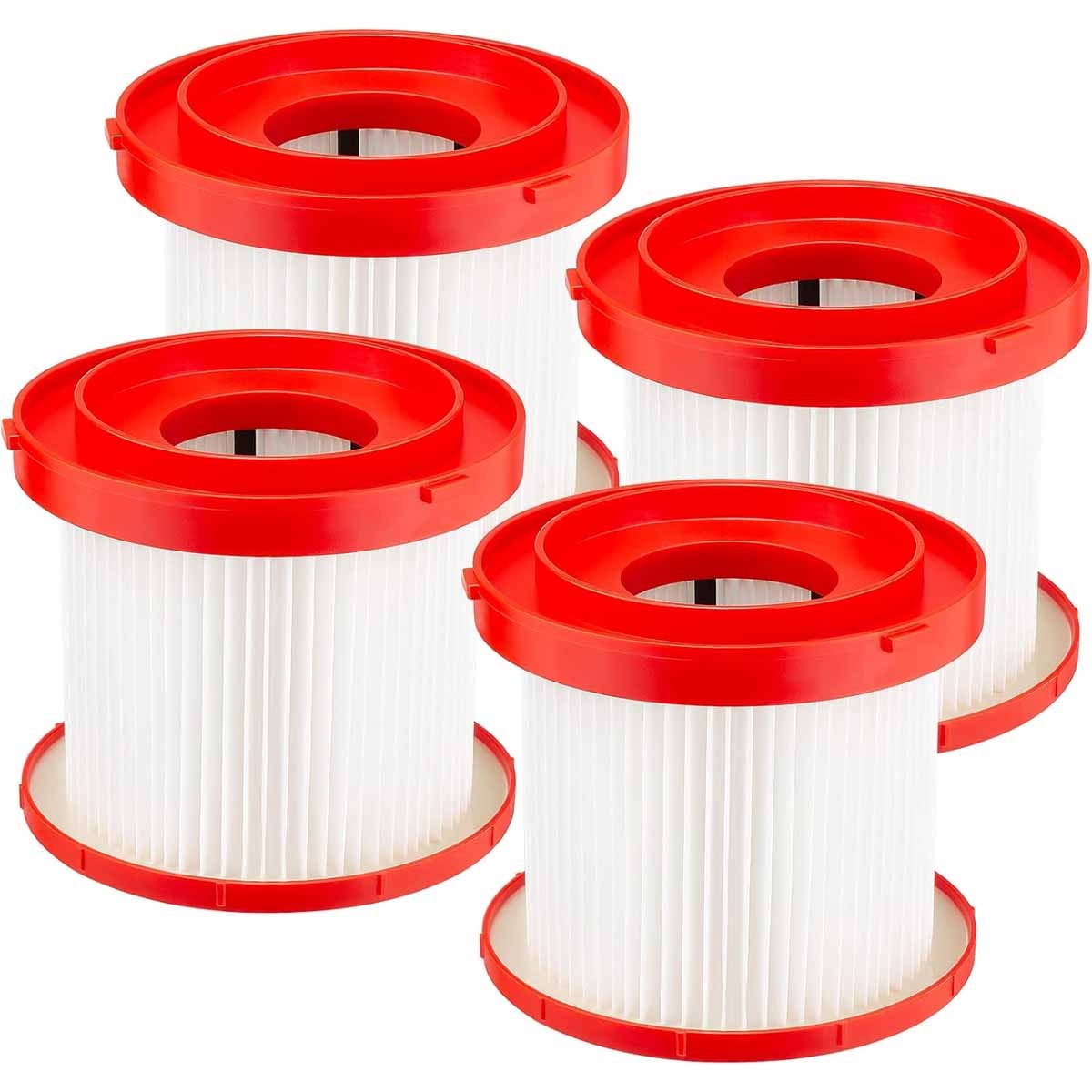 4 Pack Vacuum Filter for Milwaukee 49-90-1900 M18 M12 – Washable Reusable