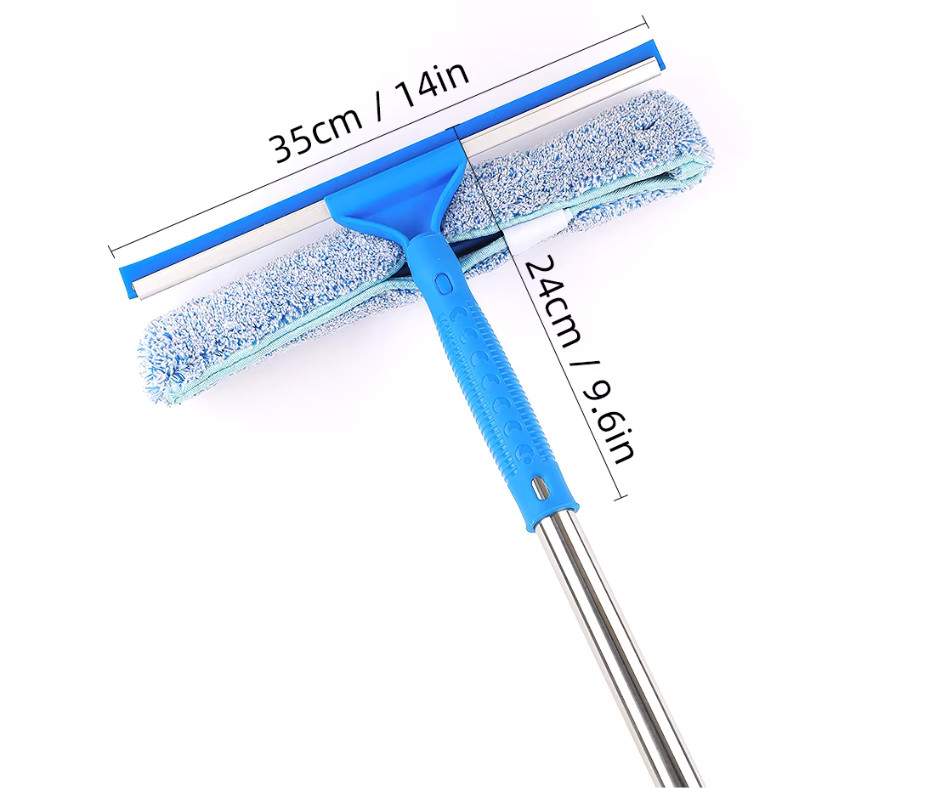 14 In 2-in Window Cleaner Squeegee & Scrubber Combi