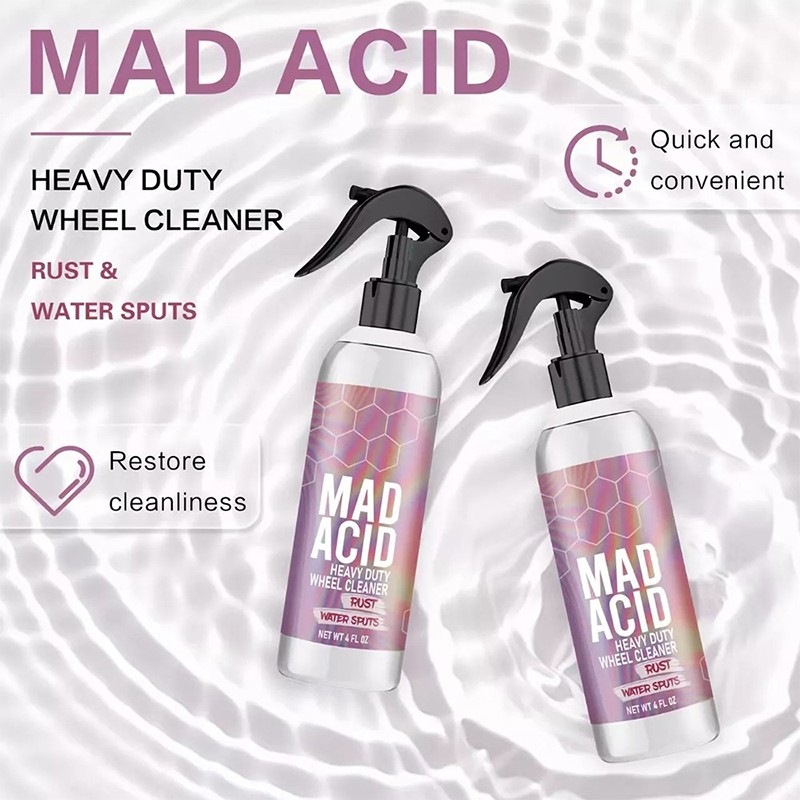 3X Mad Acid- Heavy-Duty Wheel Cleaner, Water Spot Remover for Car,Glass Cleaner