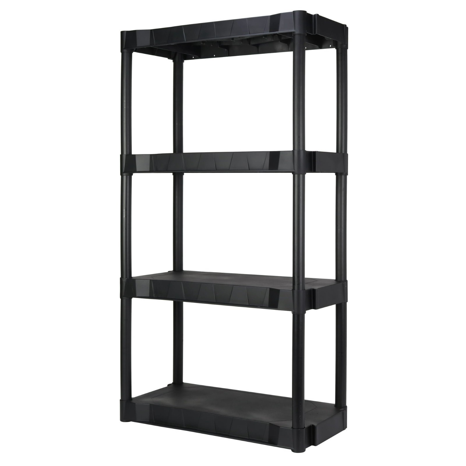Hyper Tough 4 Shelf Plastic Shelving Unit 13.88″ (D) x 30″ (W) x 56.2″ (H),Black