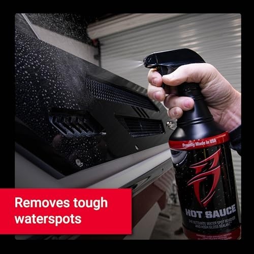 Hard Water Spot Remover 32 oz Spray Boat RV Auto Fiberglass Wax Sealant Gloss