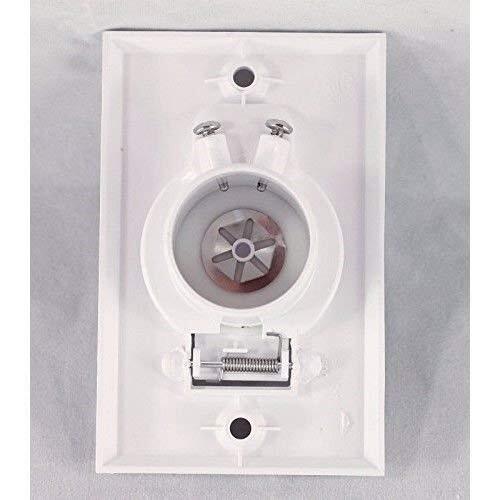 Central Vacuum White Inlet Valves for Beam Central Vac, White Round Door 2 Pack