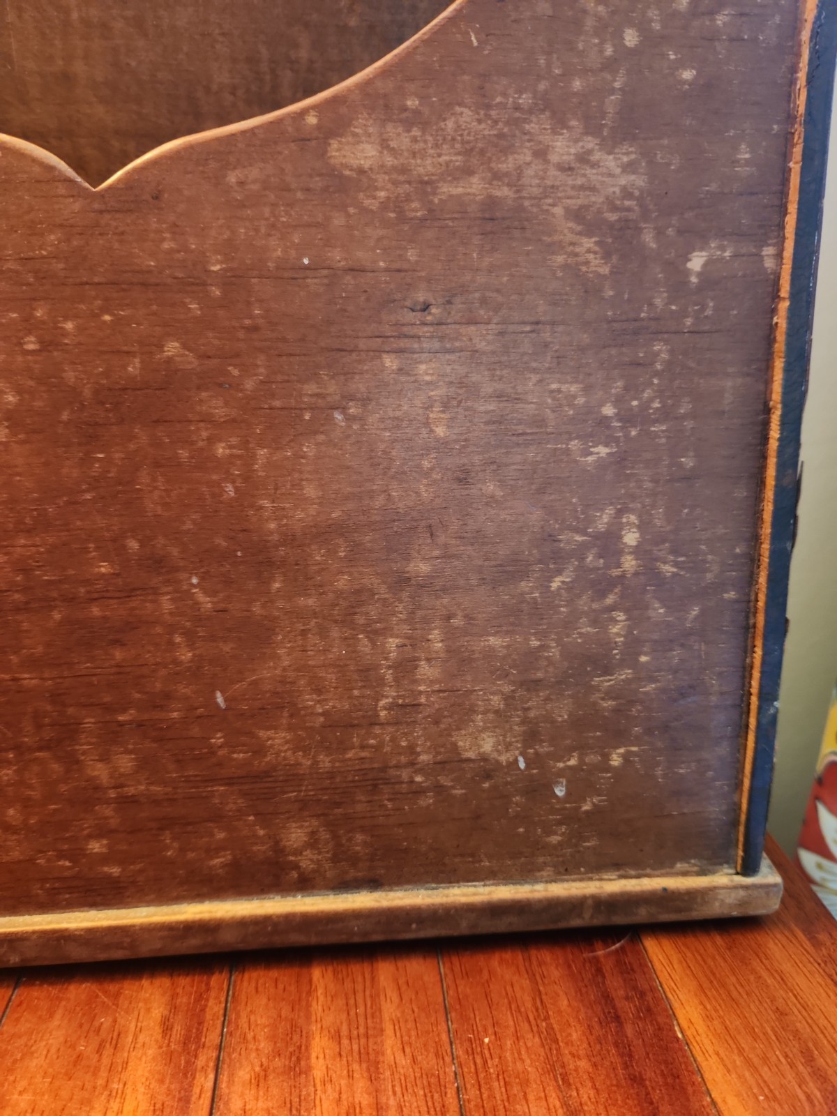 Vtg MCM Cottage Solid Wood Magazine Rack Book Holder 18x14x8 Grannycore Retro