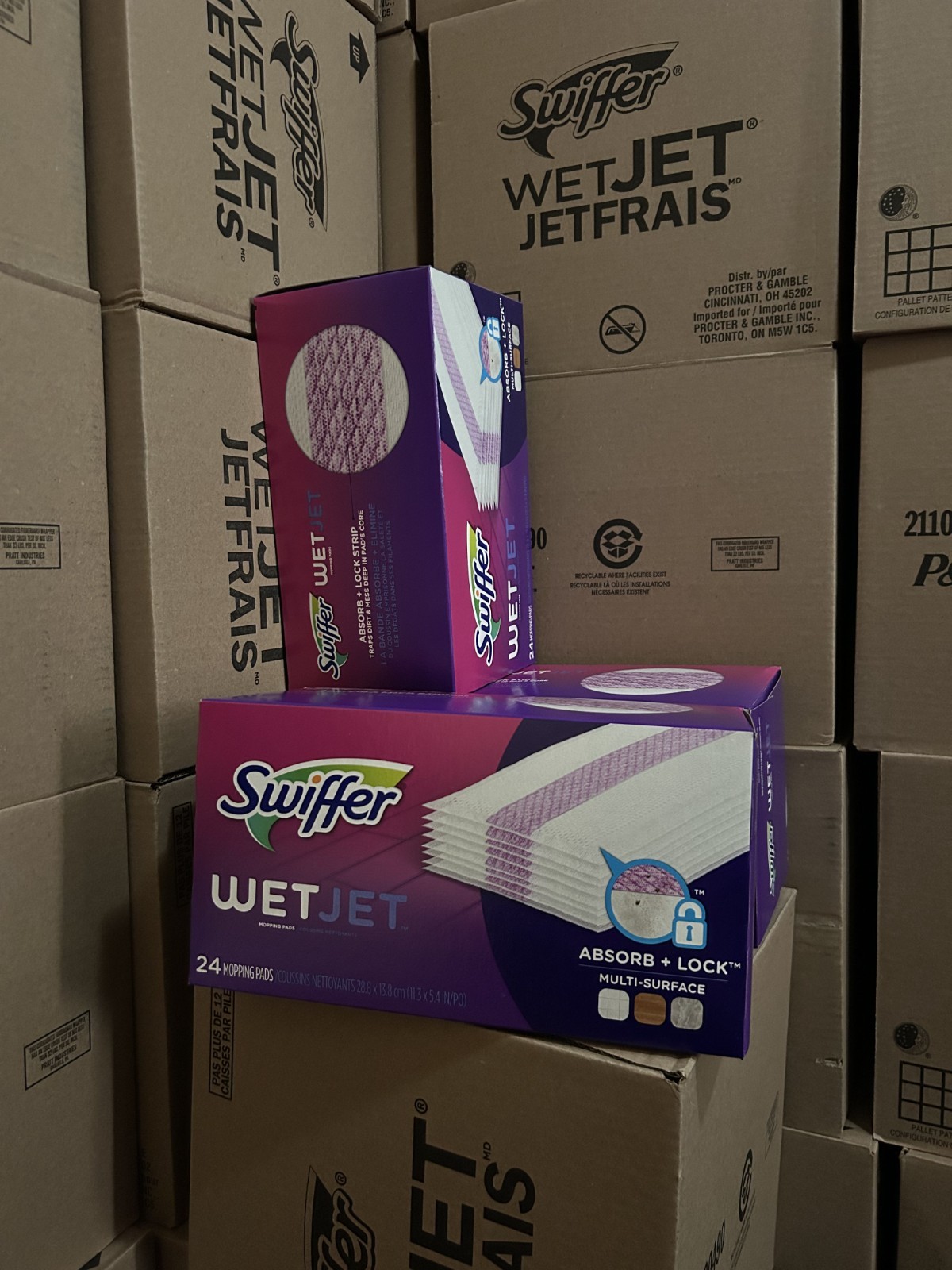 Swiffer WetJet Hardwood Floor Cleaner Refill Pads, 24 Count, Multi-Surface