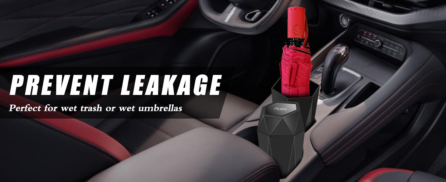Car Trash Can with Lid – 2-Pack, Interior Accessories for Vehicles, Leakproof