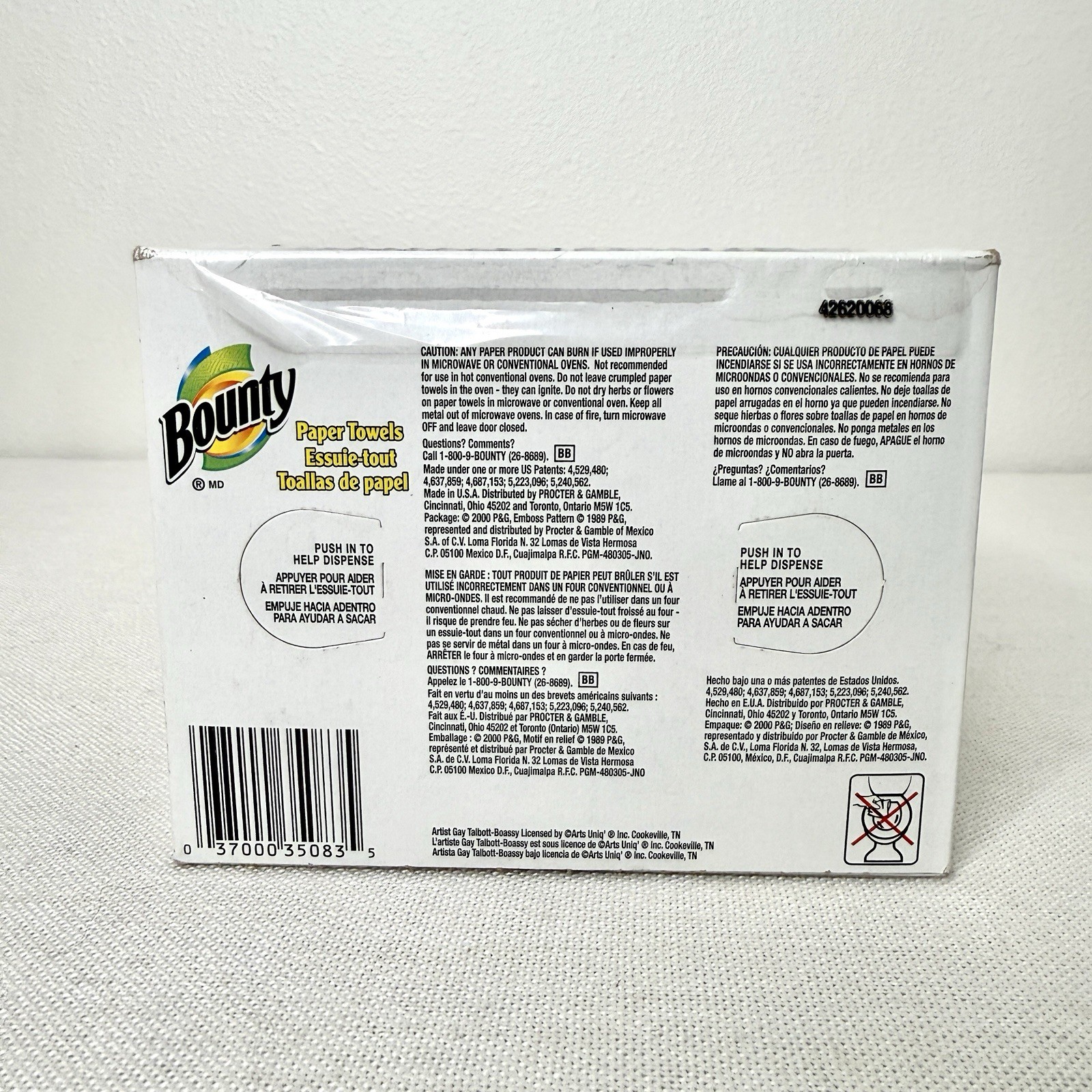 Bounty Paper Towels 40 Two-Ply Sheets 11″x8.2″ In Box Bathroom Teddy Bear 2000