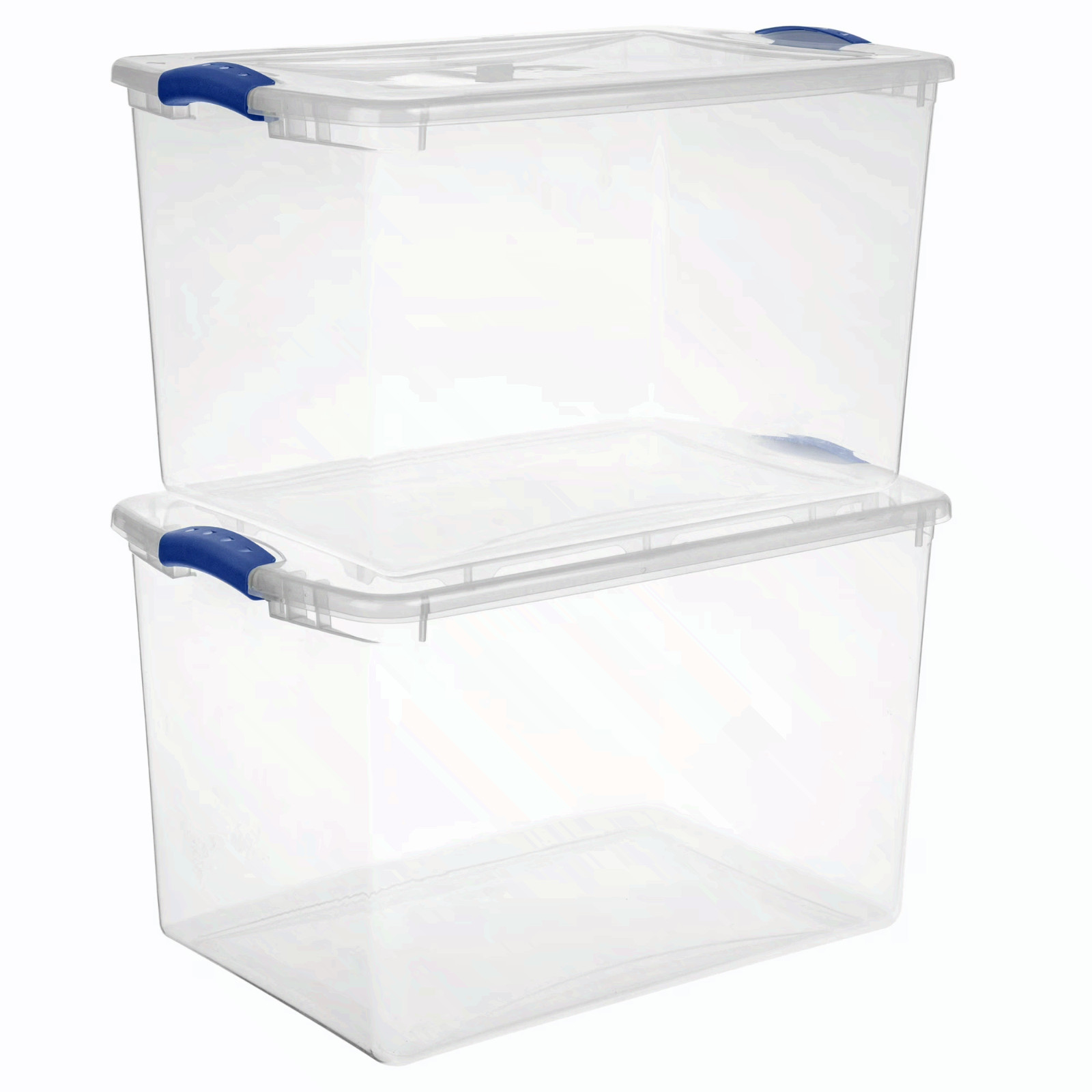Sterilite Large Latching Storage Bin, 66 Quart Clear Plastic Storage Container