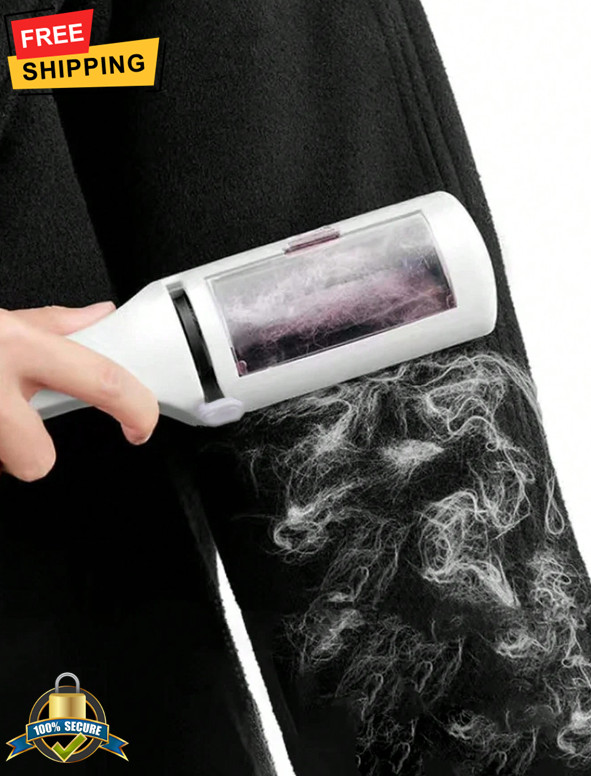 1pc Portable Lint Roller Static Brush Dry Cleaning Sticky Hair Remover Tool
