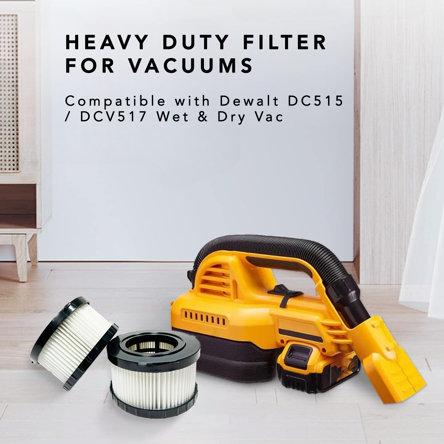 MaximalPower Filters for DEWALT 1/2 Gal. Wet Dry Vac ZU60, ZU62, ZU62C, NV150