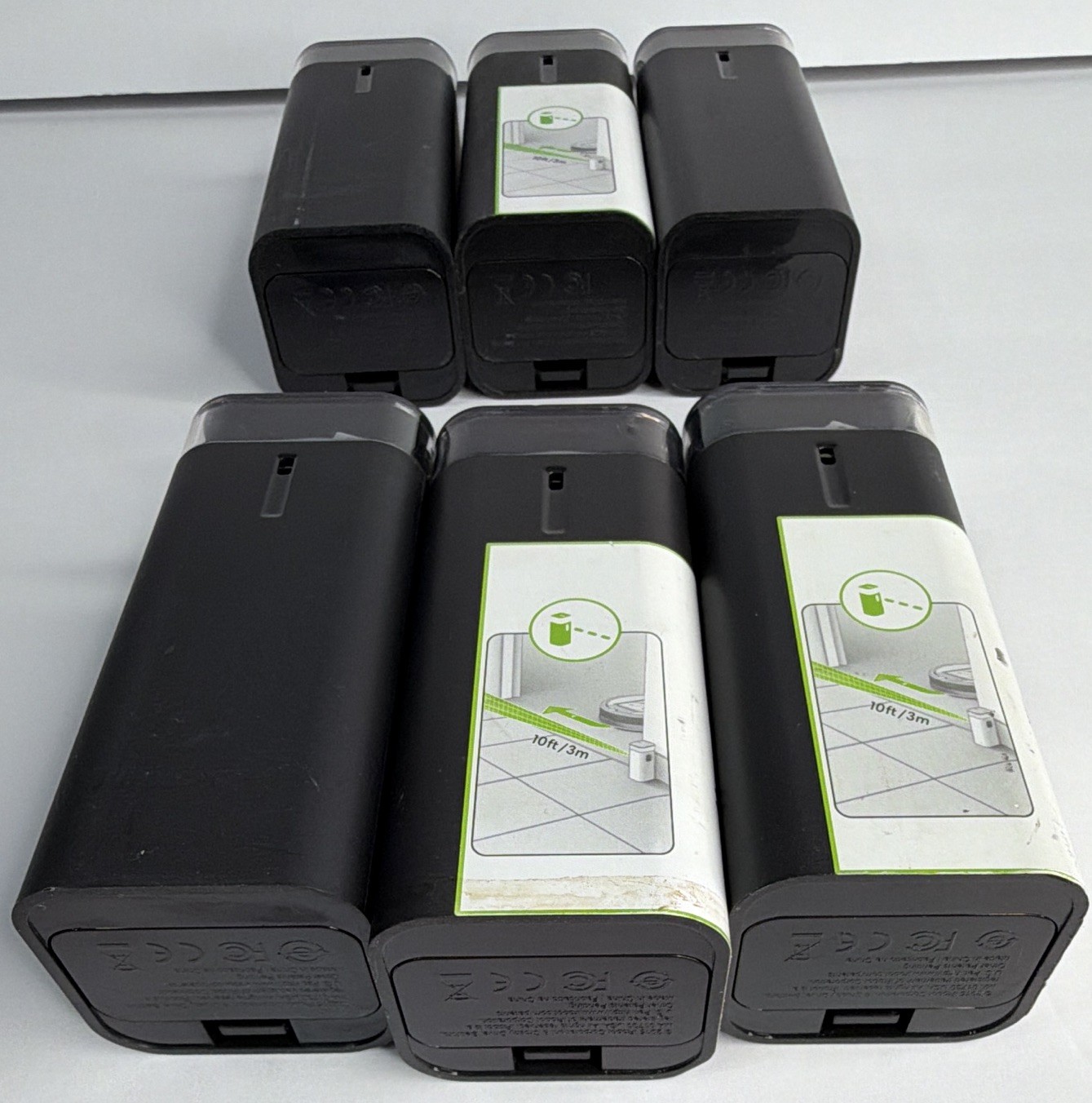 iRobot Roomba Virtual Wall Barrier Sensors, Black, Battery Powered, Lot of 6