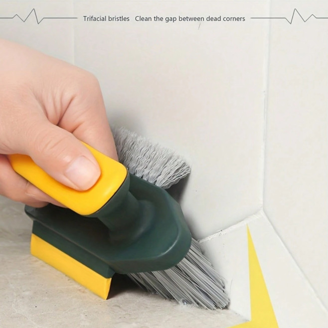 1 pc 2‑in‑1 crevice cleaning brush –multi‑functional handheld home cleaning tool