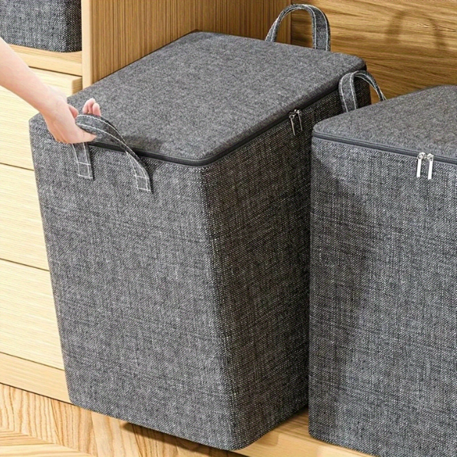 210L Clothes Storage Bag Large Capacity Organizer for Comforters Blanket Bedding