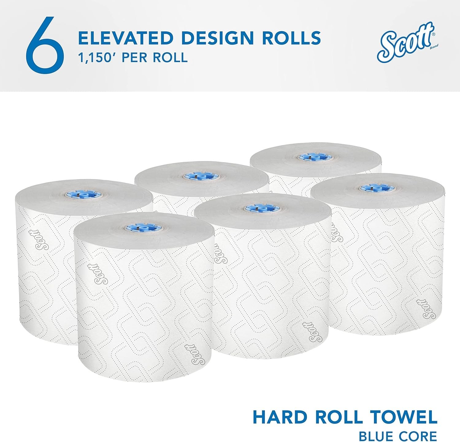 High-Capacity Hard Roll Paper Towels, Bulk 25702, Hardwound, Elevated Design,…