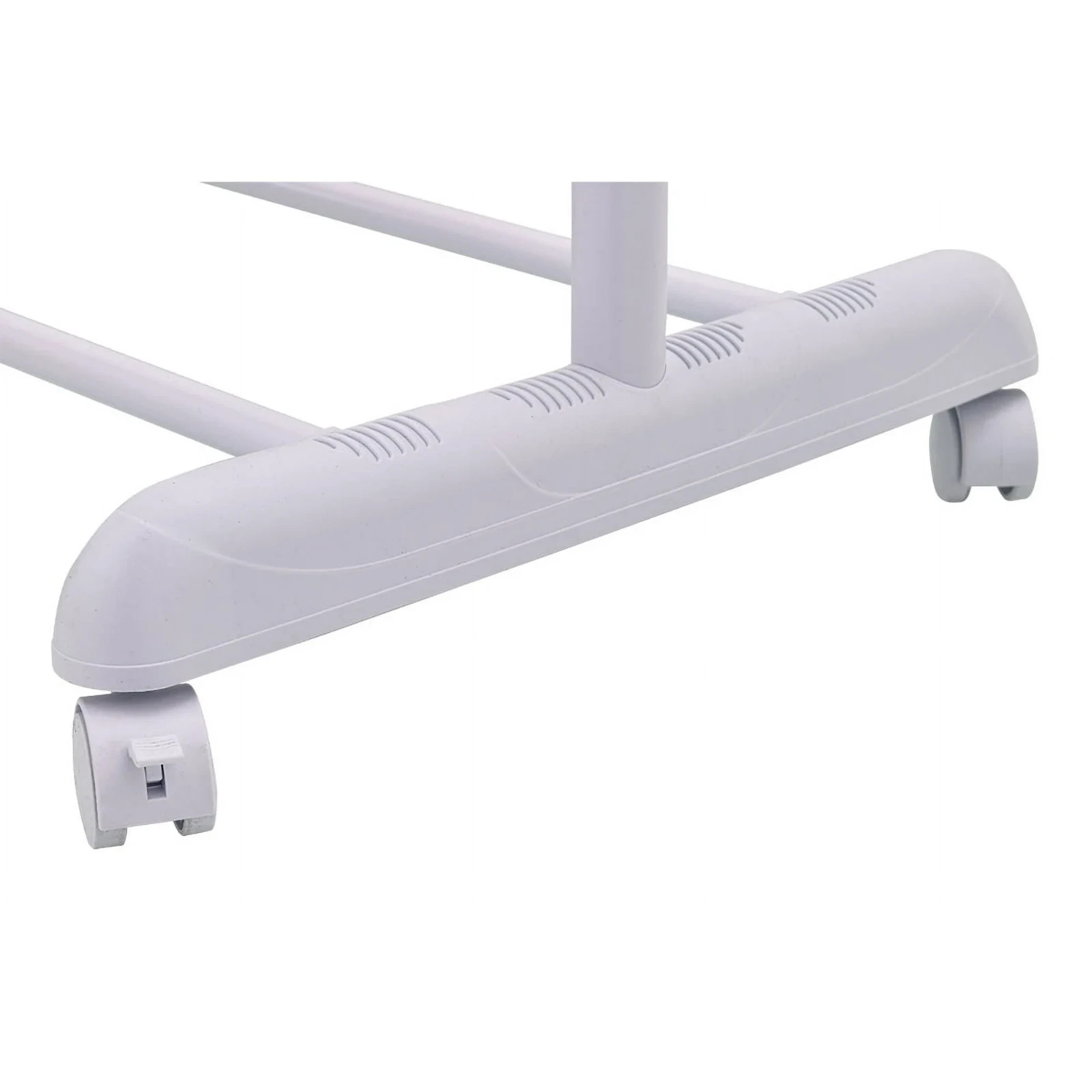 Mainstays Adjustable Rolling Garment Rack Metal Chrome White 84-121Wx44Dx123.5