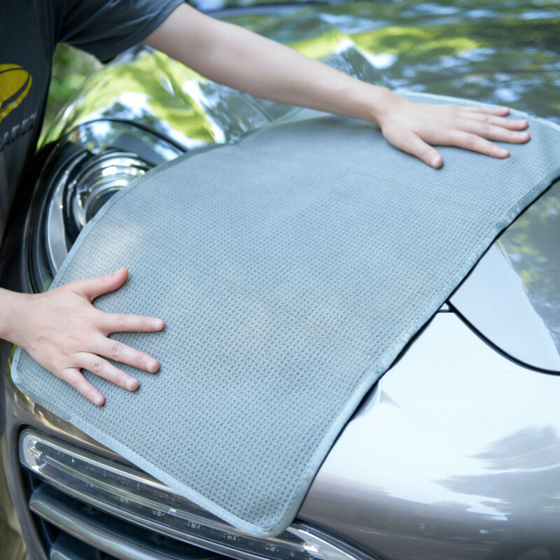 Large Gray 16″x24″ Waffle Weave Thirsty Microfiber Deluxe Drying Towel Auto Home