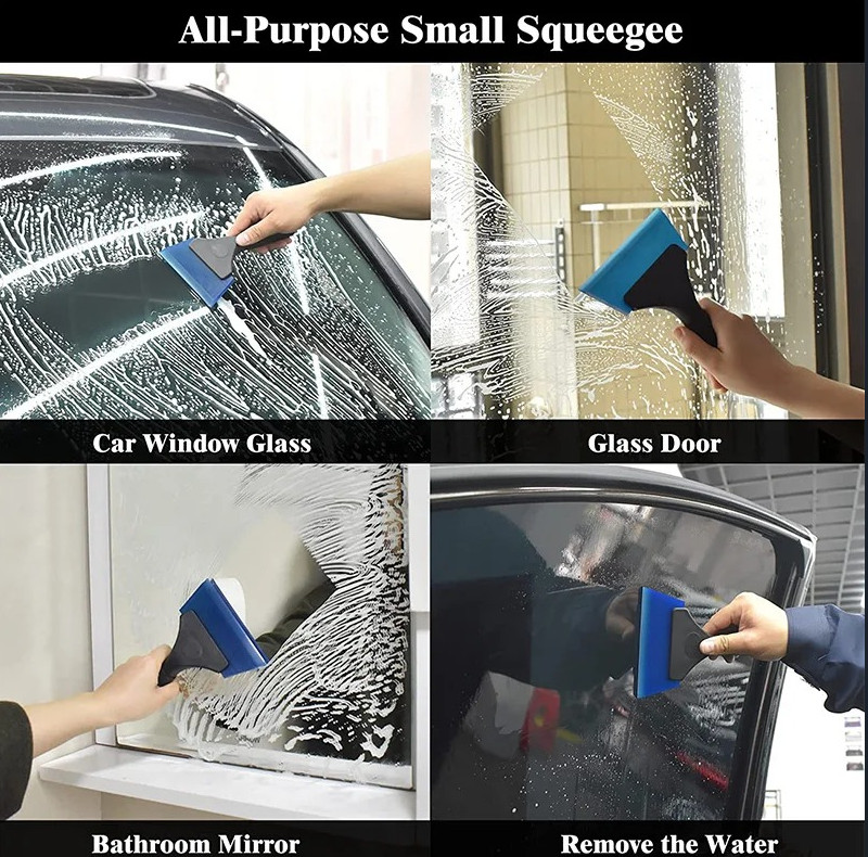1Pc Rubber Window Tint Squeegee Car Glass Cleaner Water Blade Scraper Tool