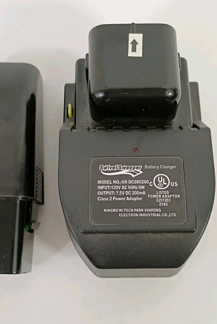 OEM Replacement Rechargeable Battery & Charger Lot For Cordless Swivel Sweeper