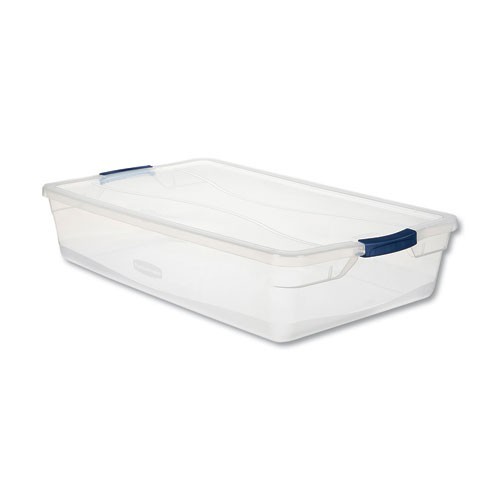 Rubbermaid CleverStore Latch-Lid Container, 10.25gal, 17.75x29x6.13″, Clear