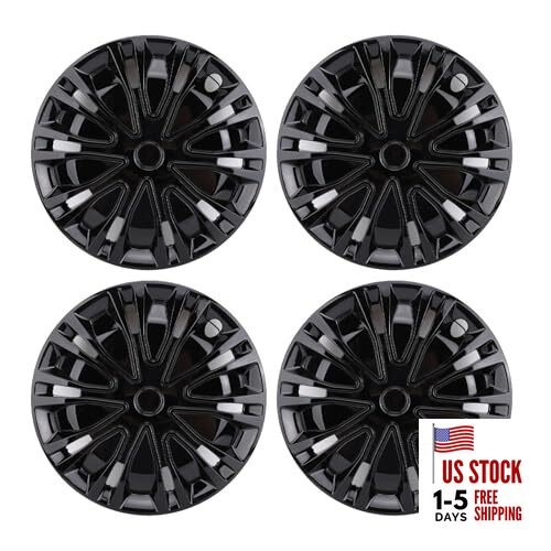 15″ Hubcap Wheel Covers Replacement,Wheel Rim Cover Universal R15 Hub Black