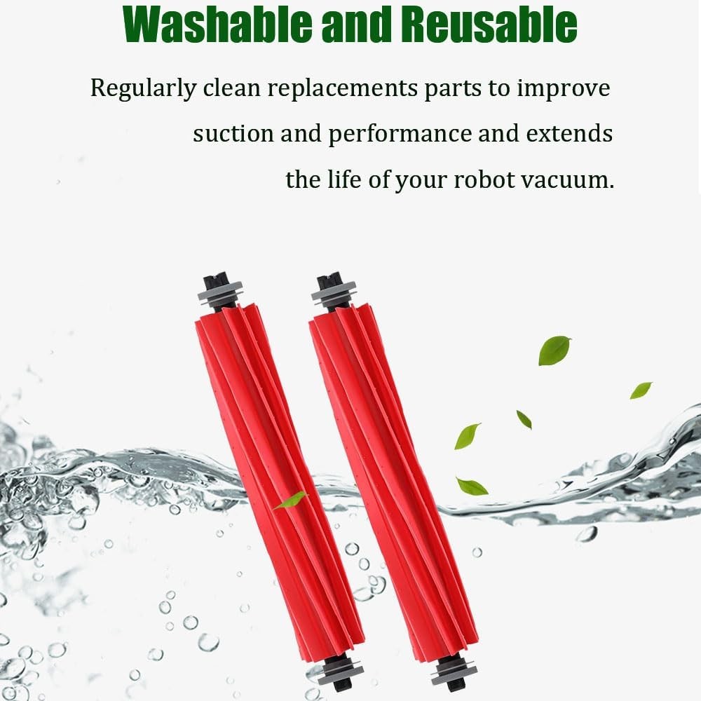 4 Pack Main Brushes Replacement for Roborock Q7 Q7 Q7 Max Q7 Max S7 Series QV