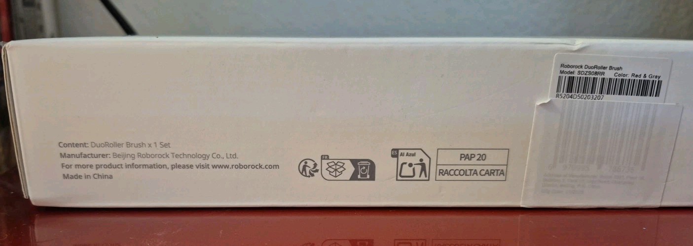 Z ROBOROCK DUOROLLER BRUSH FOR ROBOTIC VACUUMS RED / GREY See Photos New!!